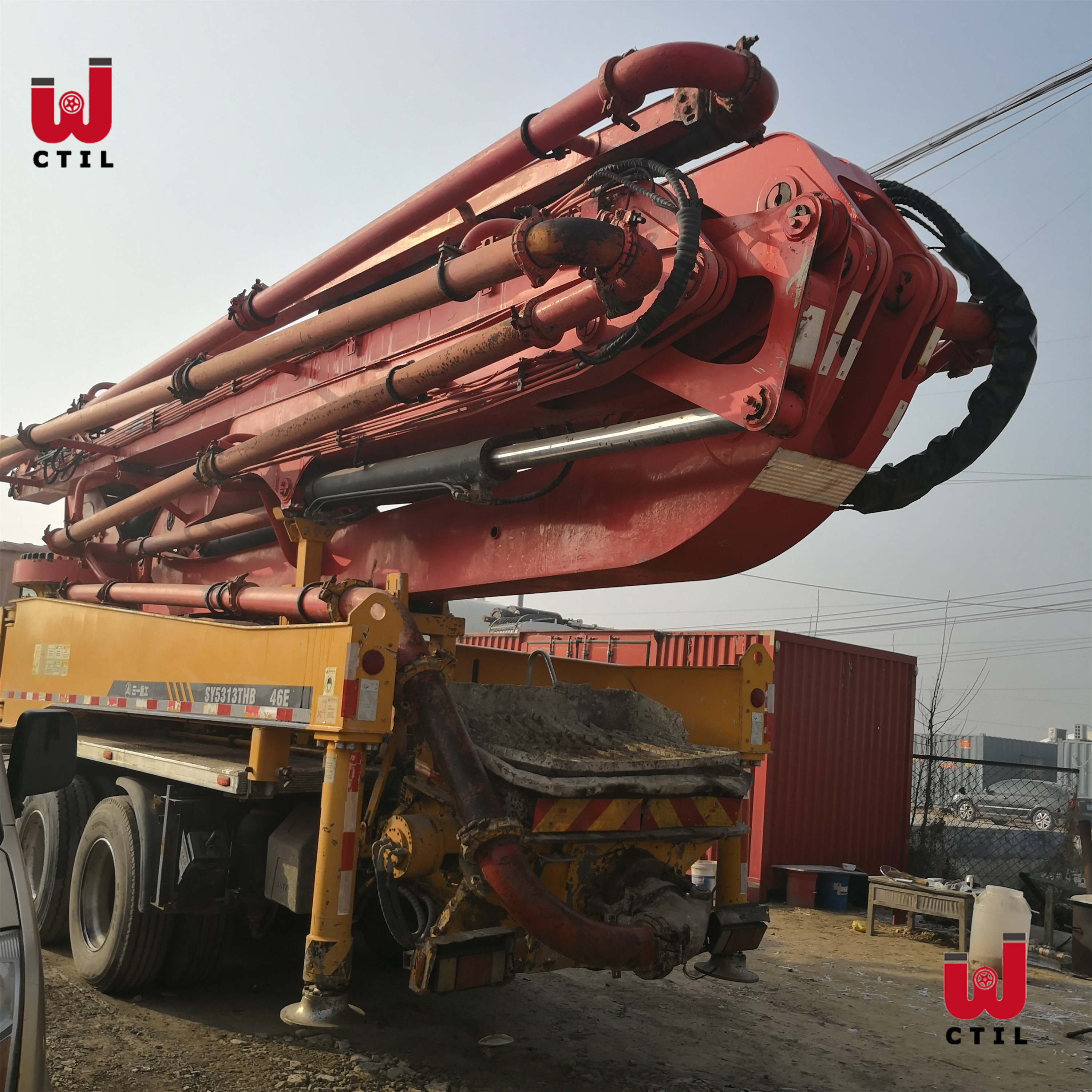 Used Conditioned Concrete Boom Pump Truck 33m 46m Height