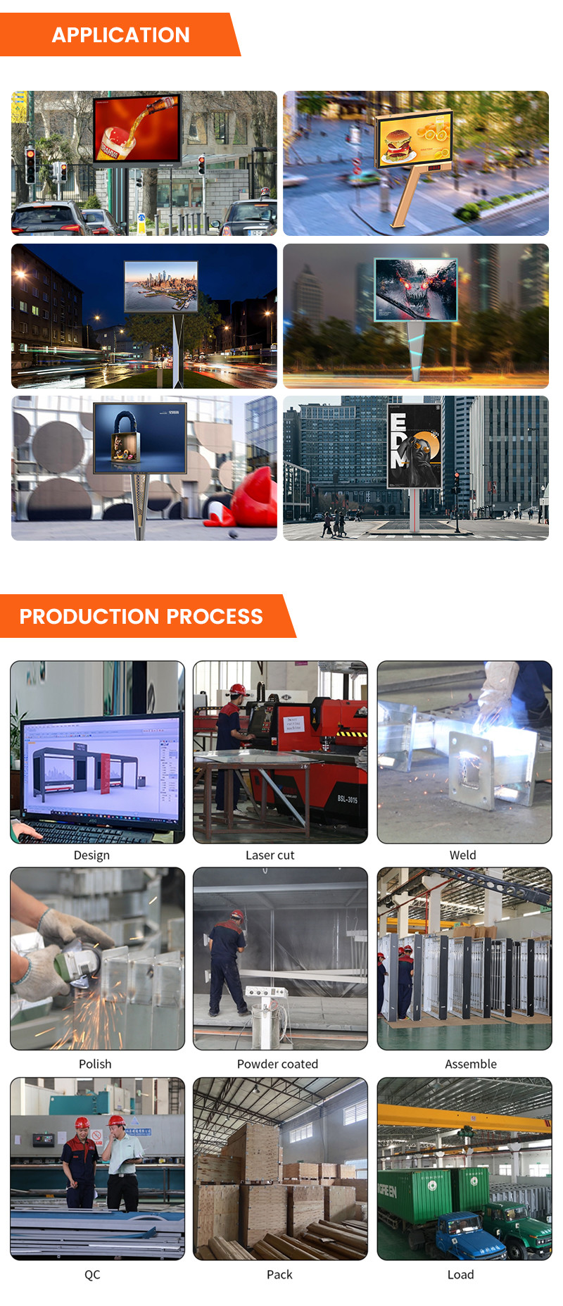 Easy installation steel P6 outdoor waterproof advertising boards highway electronic digital