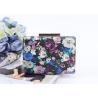 Buy cheap Flowers painting printed surface pu metal frame rectangle shaped pu clutch bag from wholesalers