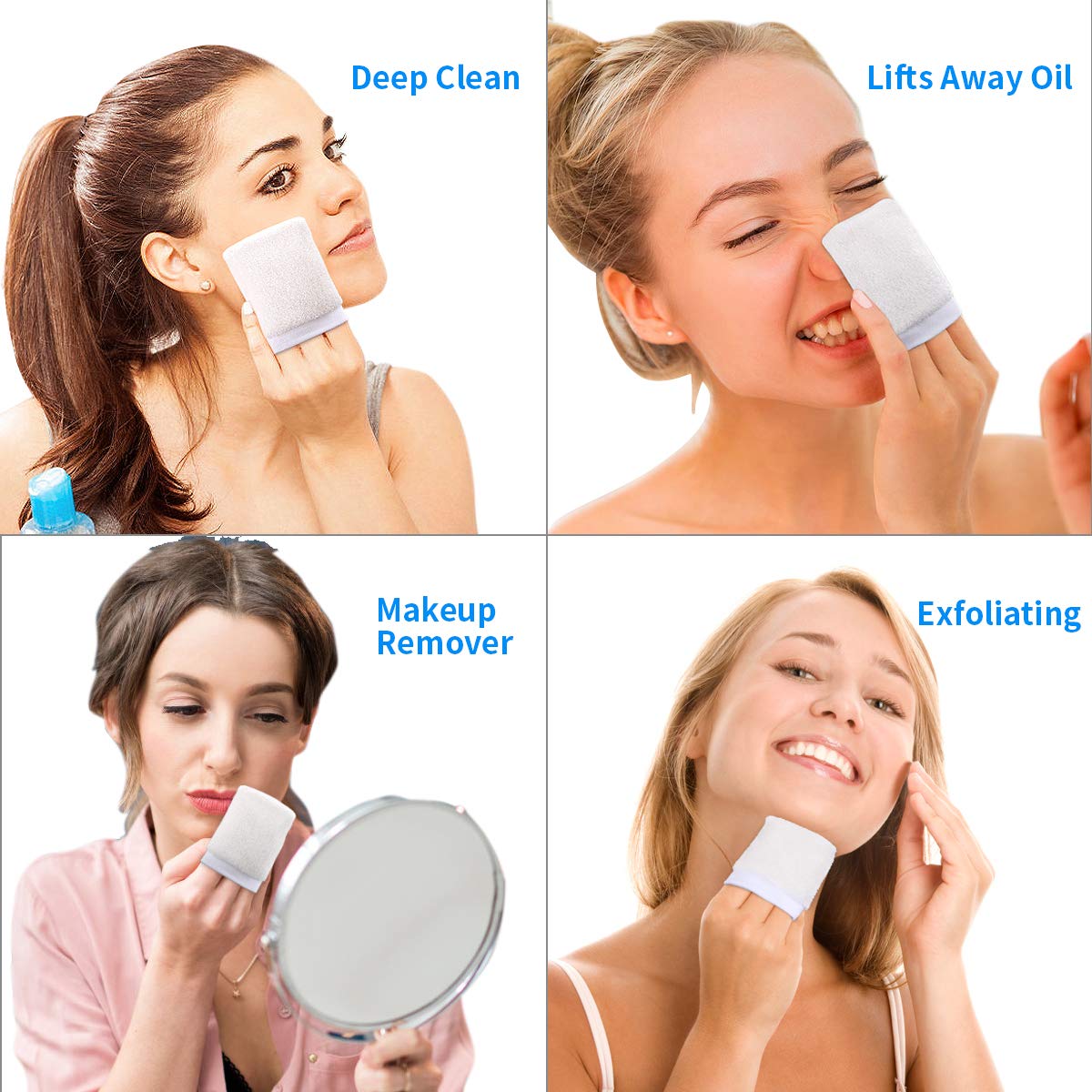 Microfiber Facial Wash Cleaning Makeup Removing Gloves Makeup Remover Private Label