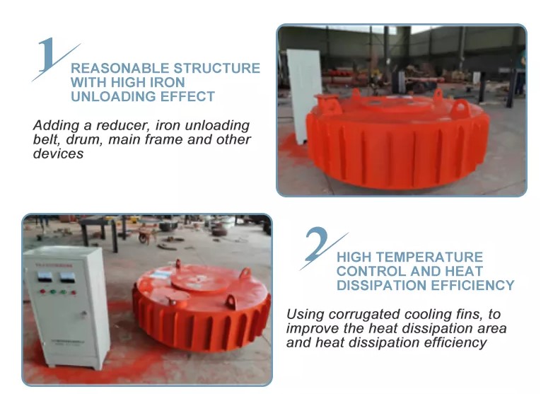 Energy Mining PLC Core Components Dry Type Suspended Electromagnetic Separator Machine