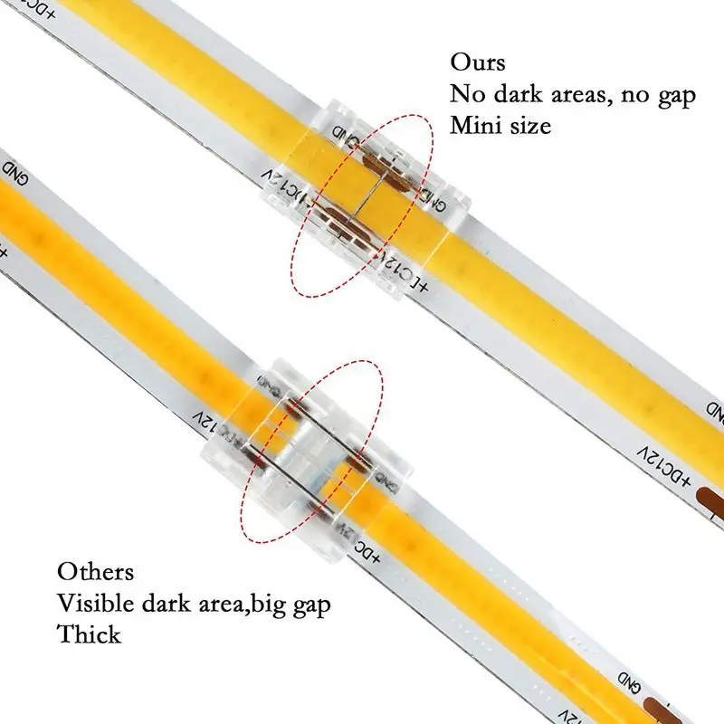 Unlimited Led Density Measurement COB Strip to Wire LED Connectors for 5 8 10mm Connection