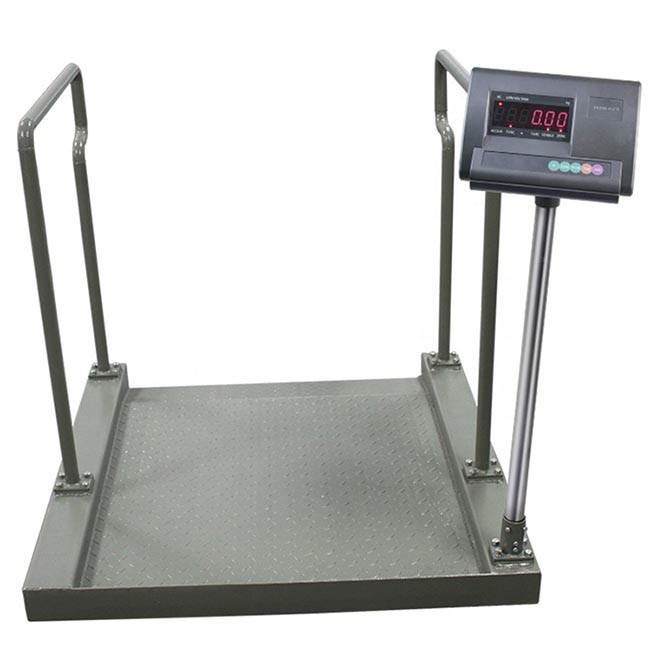 Stainless Steel Hospital Wheelchair Floor Weighing Scale Heavy Duty 300-2000 Kg
