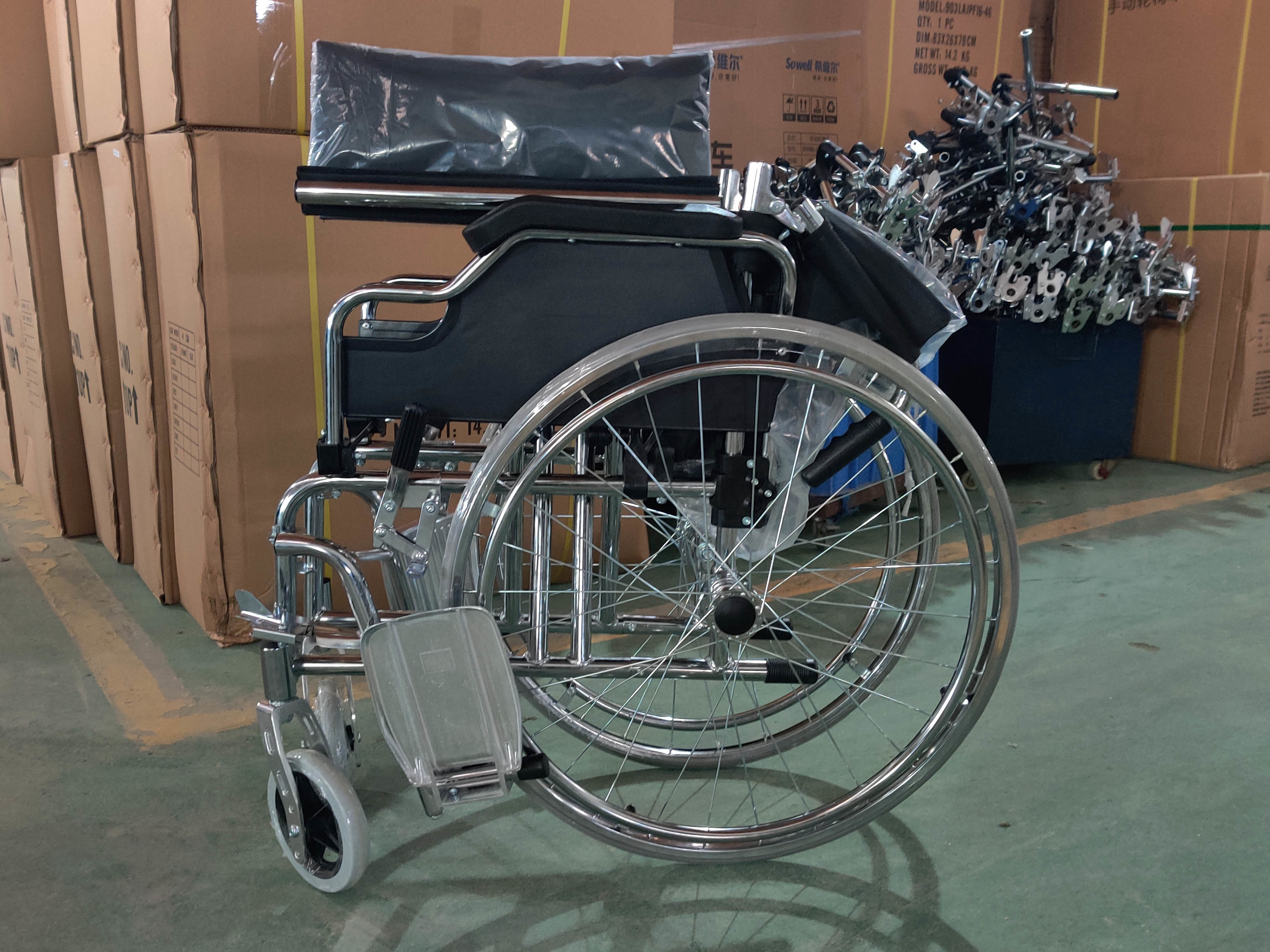 Multifunction Drive Foldable Wheelchair Foot Rests Removable