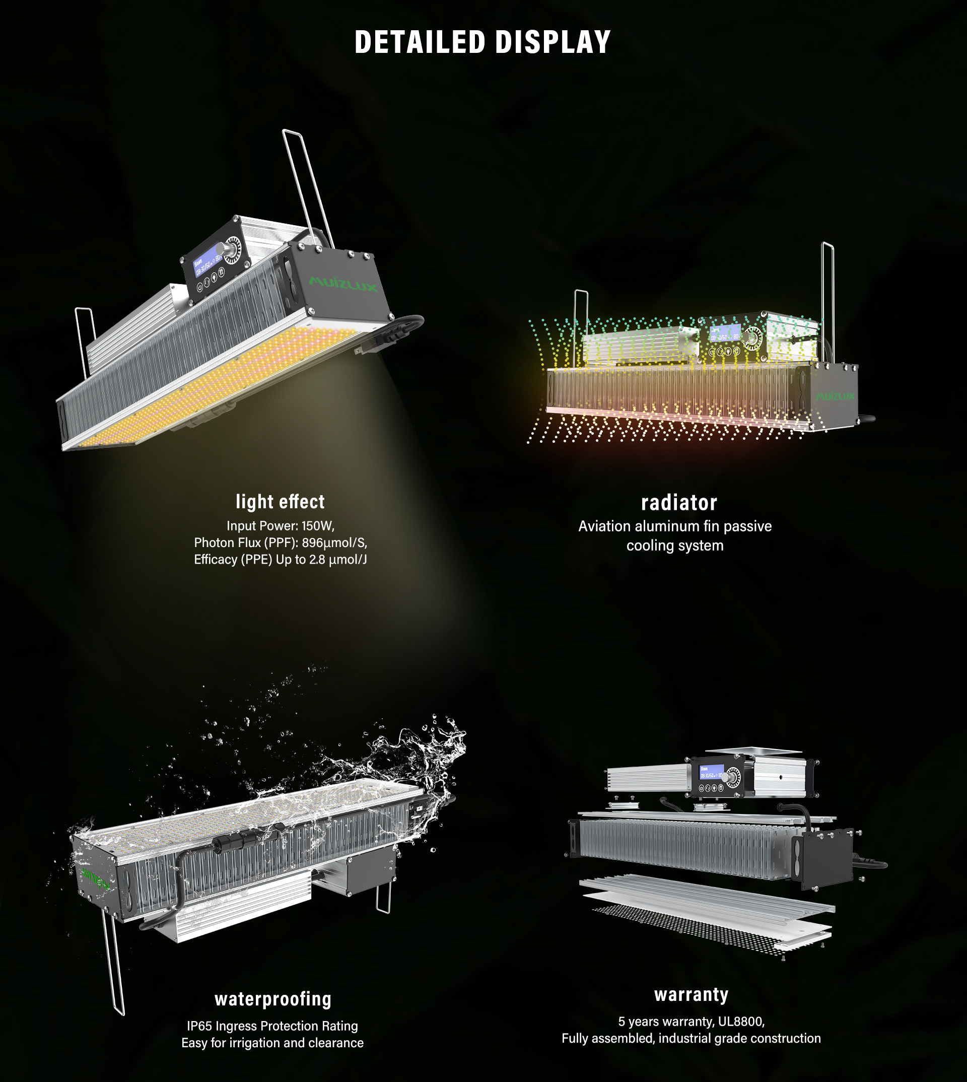 OEM 320w LED Toplighting Grow Light All Year Round Medical Plant Growing Lights