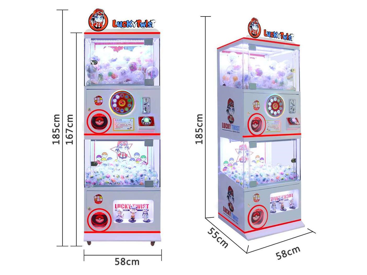 Amusement Game Center Suitable Kids Toys Vending Machine with Capsule Gashapon Options