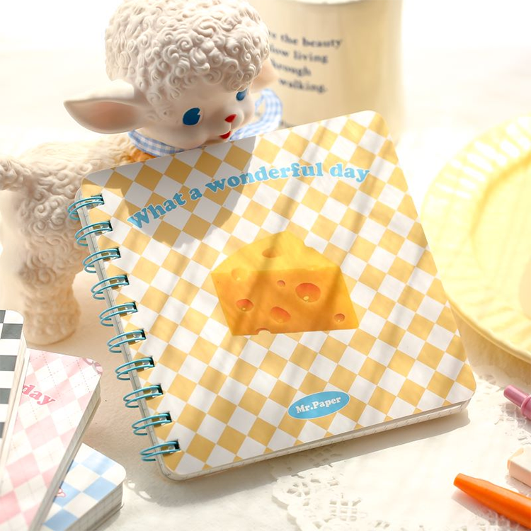 College Student Stationery Square Notebook with Blank Fruits Cover and 128 Inner Pages