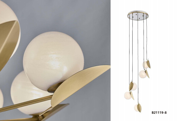 Bronze Glass Pendant Chandelier Lights 2700K/3000K/3500K