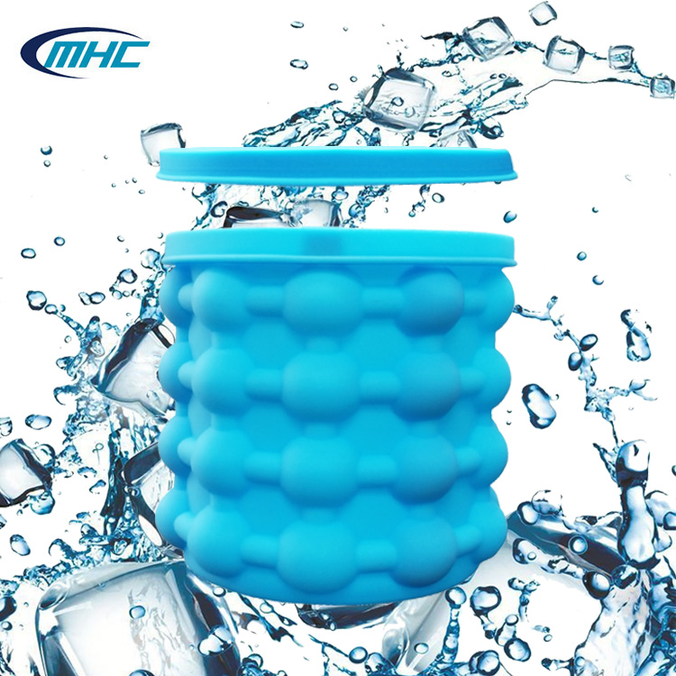 Collapsible Silicone Ice Mold Ice Cube Maker Ice Bucket Eco Friendly