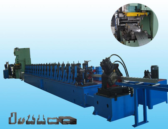 80mm Shaft Rack Shelf Cold Roll Forming Machine with Cr 12 Quenched Cutter