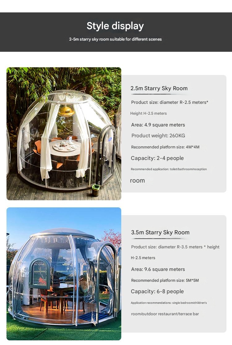 Tent Outdoor Camping House Hotel Homestay Outdoor Star Room Home Garden Sun Room