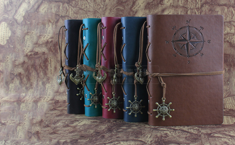 Imitation Leather Cover A5 A6 Brown Kraft Notebook With Daily Weekly Monthly Planner