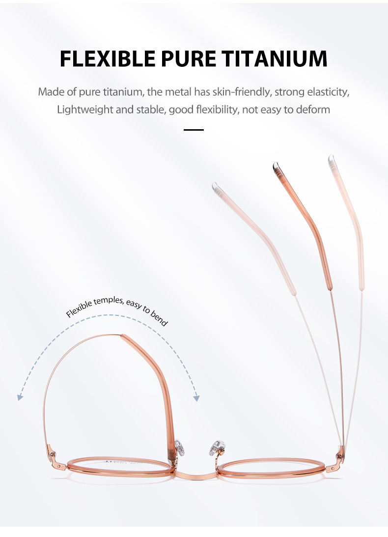 Multi layer coating Optical Eyeglasses Titanium Acetate Alloy For Eye Protection