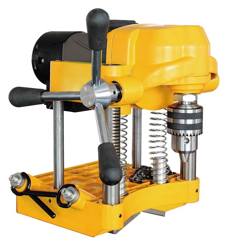 STH150 hole drilling machine for SCH40 steel pipe with tightening chain