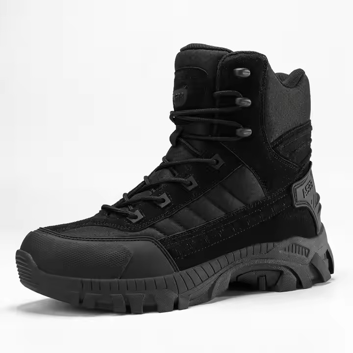 Durable Outdoor Hiking Breathable Leather Botas Men Safety Camo Style Boots for Combat Training and Outdoor sports