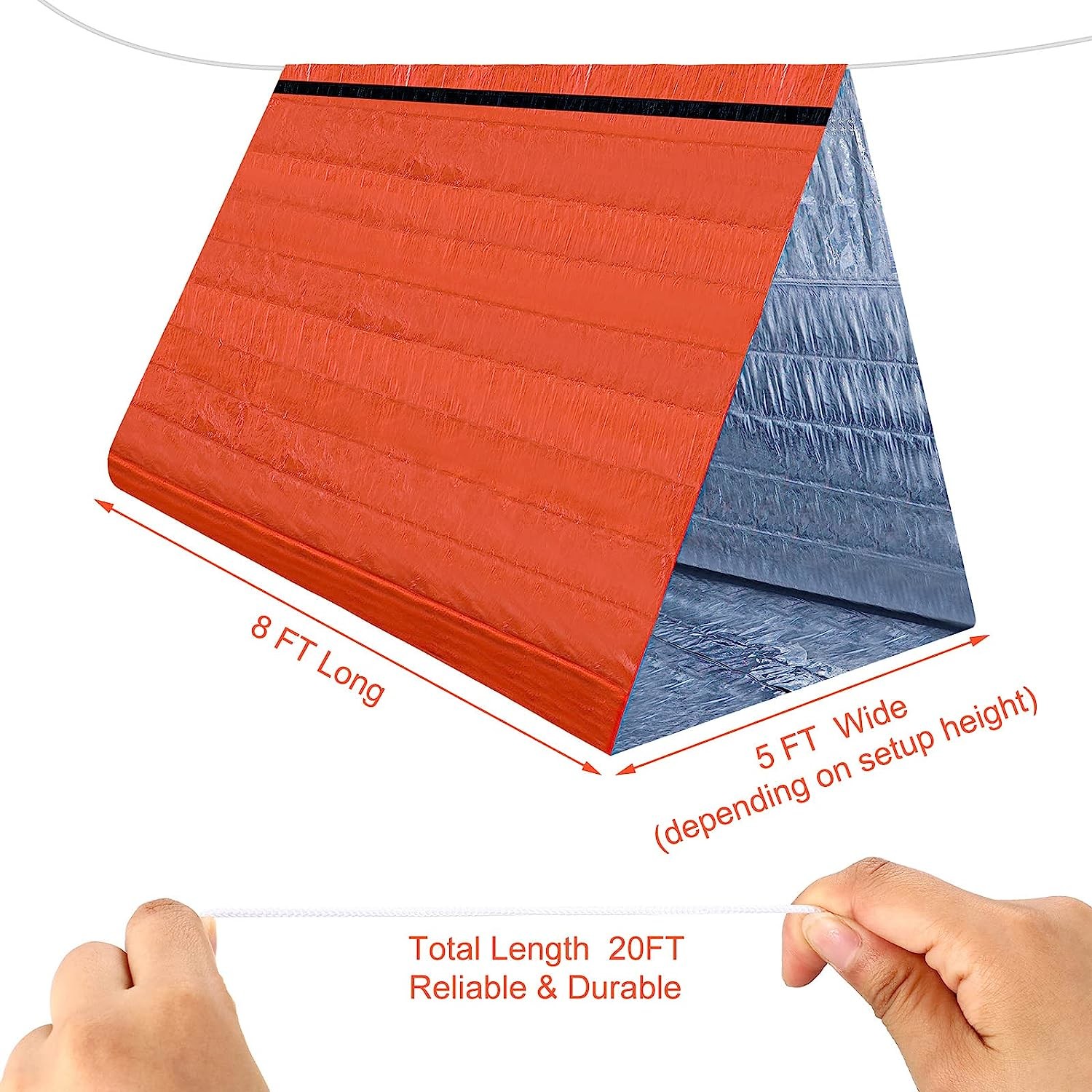 Emergency Sleeping Bag 2 Pack Lightweight Survival Sleeping Bags Thermal Sack Portable Emergency Blanket Campin