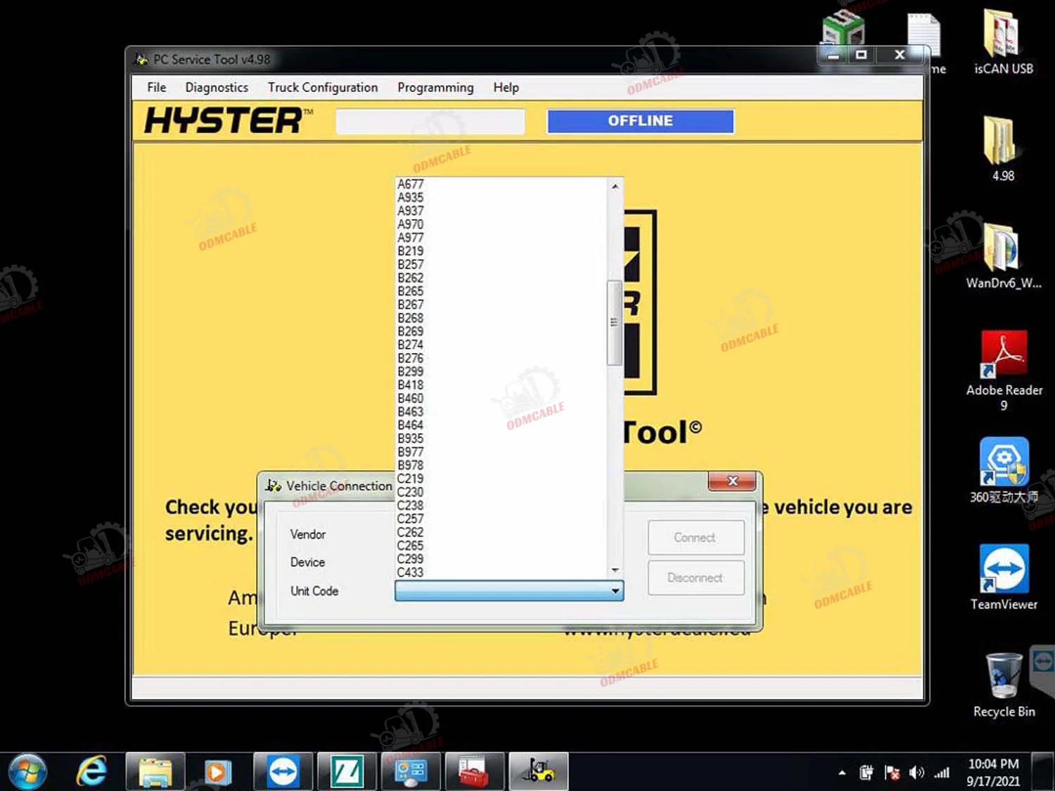 For Yale Hyster Pc Service Tool Ifak Can Usb Interface Diagnosis Tool For Hyster Yale Auto Forklift Truck Diagnosis+CF54