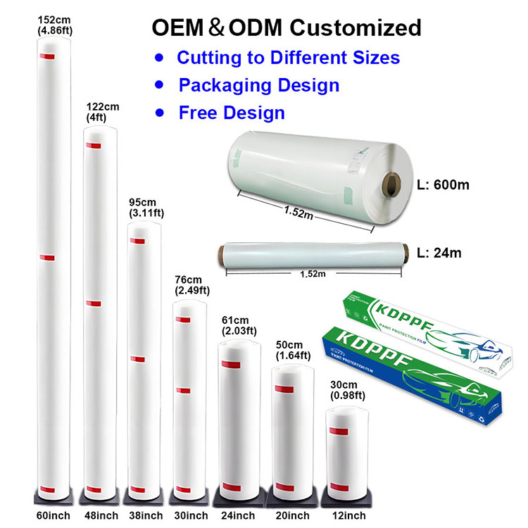 Self Healing 10 Year Warranty 190-240 Micron Color PPF KDPPF Auto Paint Protection Film Car Vinyl Wrap