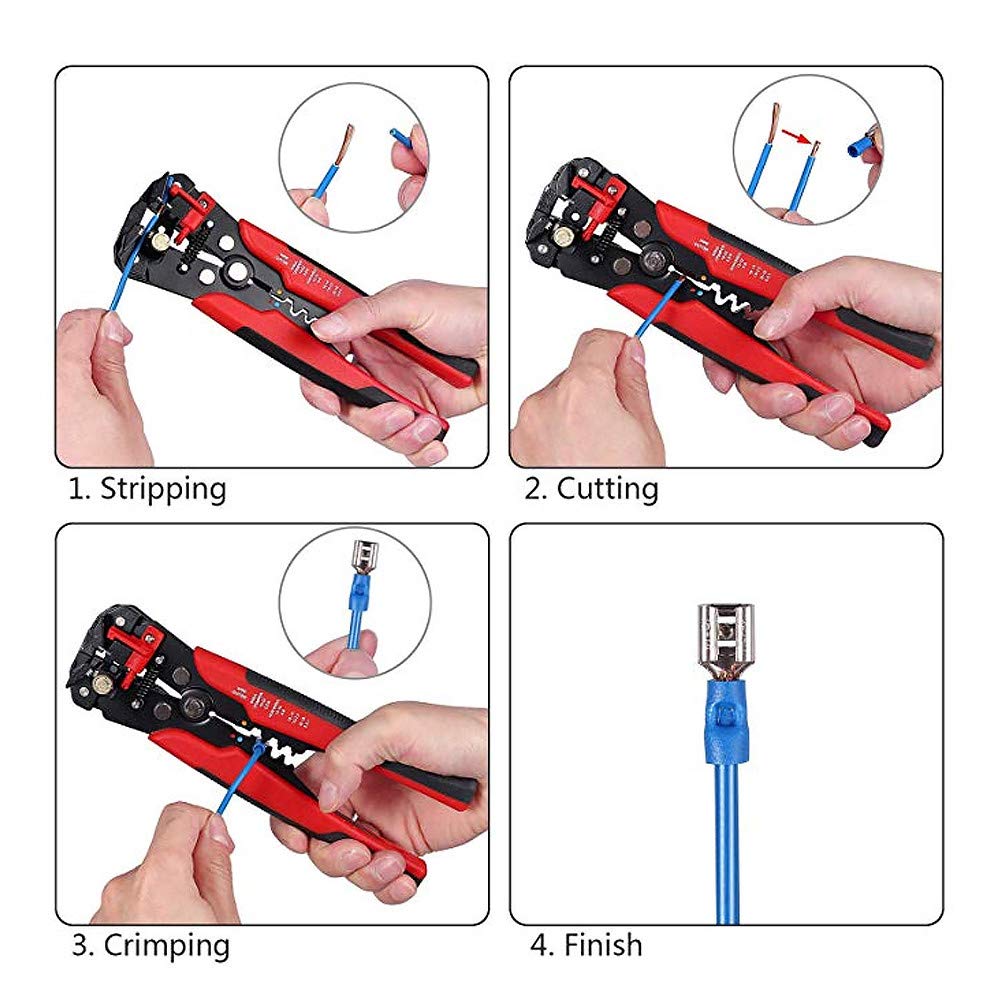 480pcs Insulated Terminals Electrical Crimp Connector Butt Spade Ring Fork Terminal Set Kit With Case for Year Universal