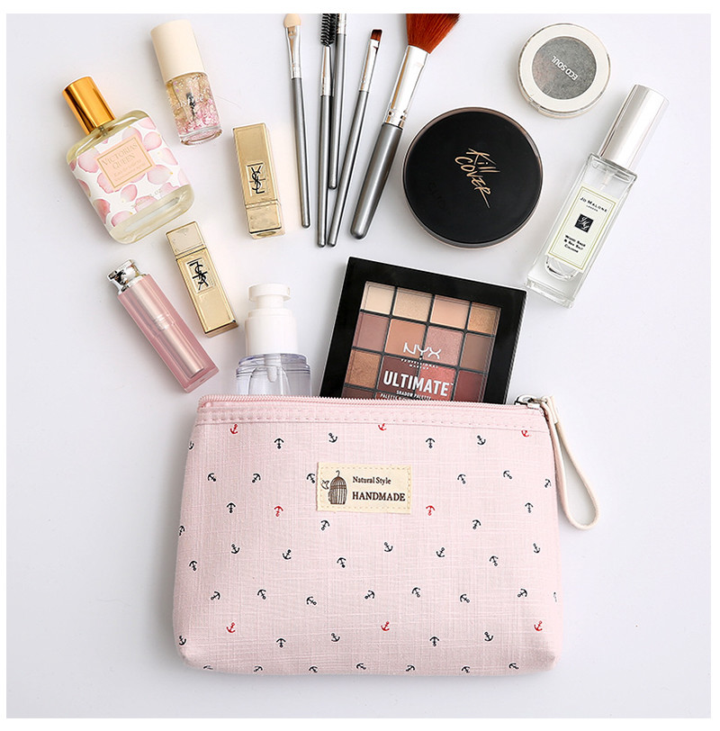 Lady Private Label Waterproof Portable Pink Cosmetic Bag Sets