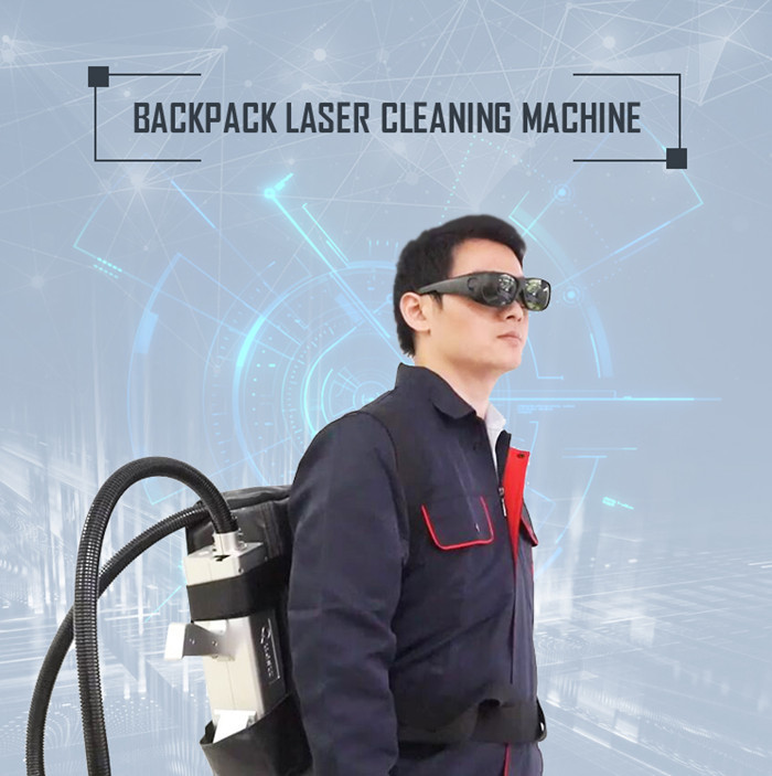 Metal Rust Removal Lazer 20w 50w 100W Backpack Laser Cleaning Machine Factory Price