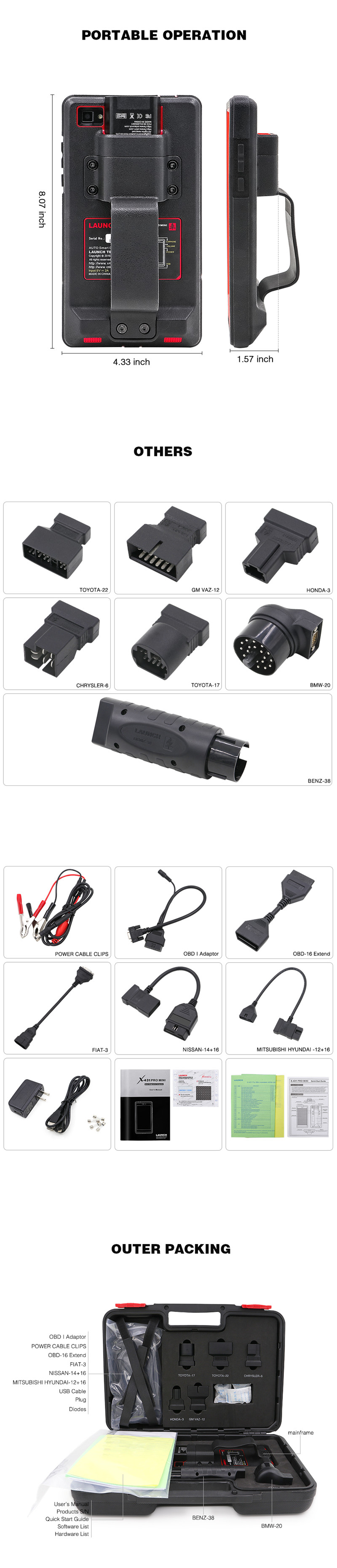 X431 Pro Mini LAUNCH X431 Pro Mini Full Systems Auto Diagnostic scanner WiFi/Bluetooth X-431 Pro pros mini car Scanner 2