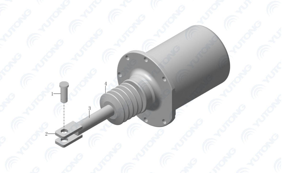 Genuine Universal Steering Lock Cylinder For King Long & Yutong Buses PN 3412-00069