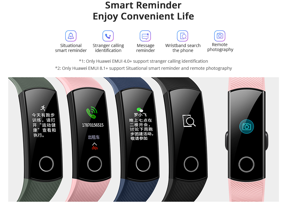 Huawei HONOR Band 5 Smart Watch Magic Color Touch Screen Swim Stroke Detect Heart Rate Sleep Nap Band Honor 5