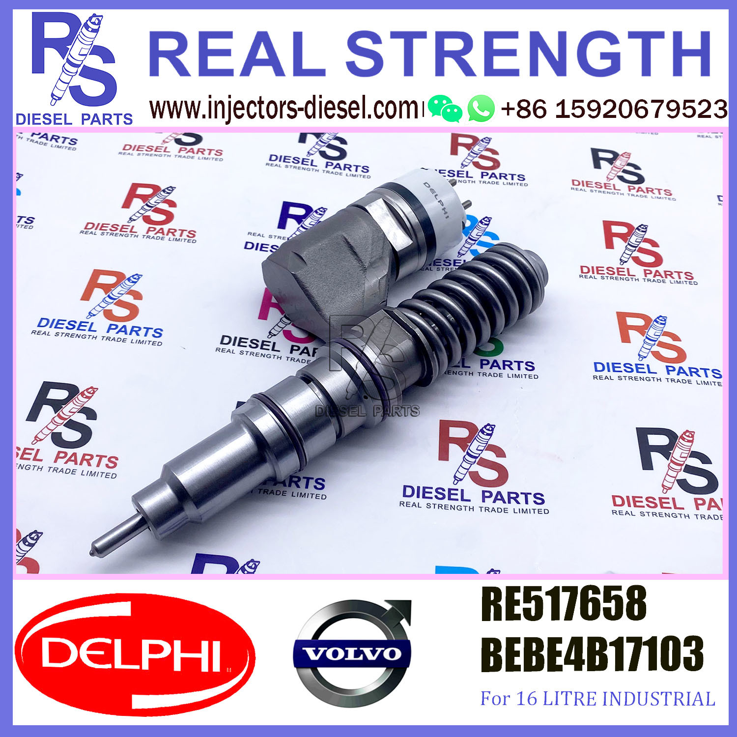 RE517658 BEBE4C17103 Diesel Pump Injector For 6125 TIER 2 -OH - HIGH POWER