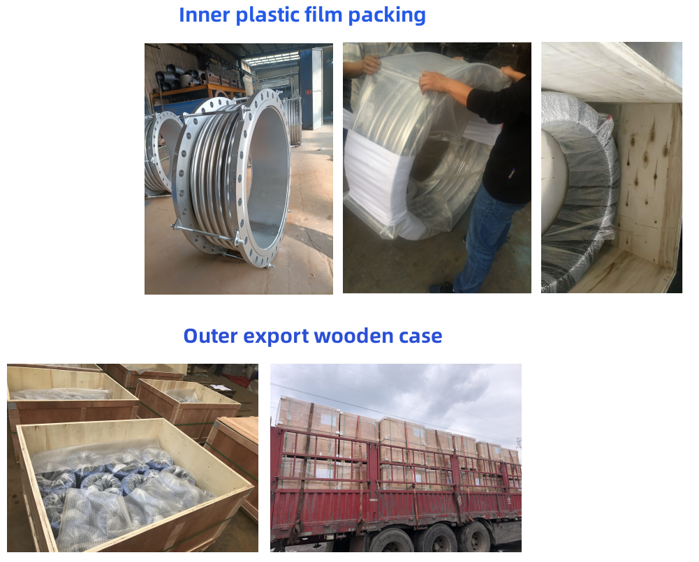 DN32 DN3000mm Stainless Steel Flange Tie Rod Compensator Vacuum Bellows Expansion Joint