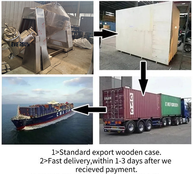 High Efficiency Industry Blender SS Double Cone Mixer For Food Additives Granule
