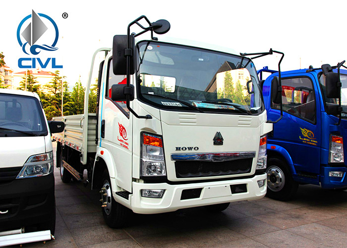 ZZ1047F3315E145 HOWO 4x2 Flat Bed Truck For Machinery Transportation