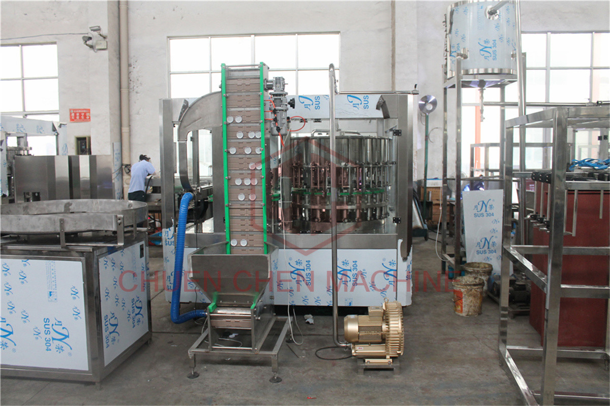Apple Juice Tea Water Glass Bottle Filling Machine / Production Plant Long Life