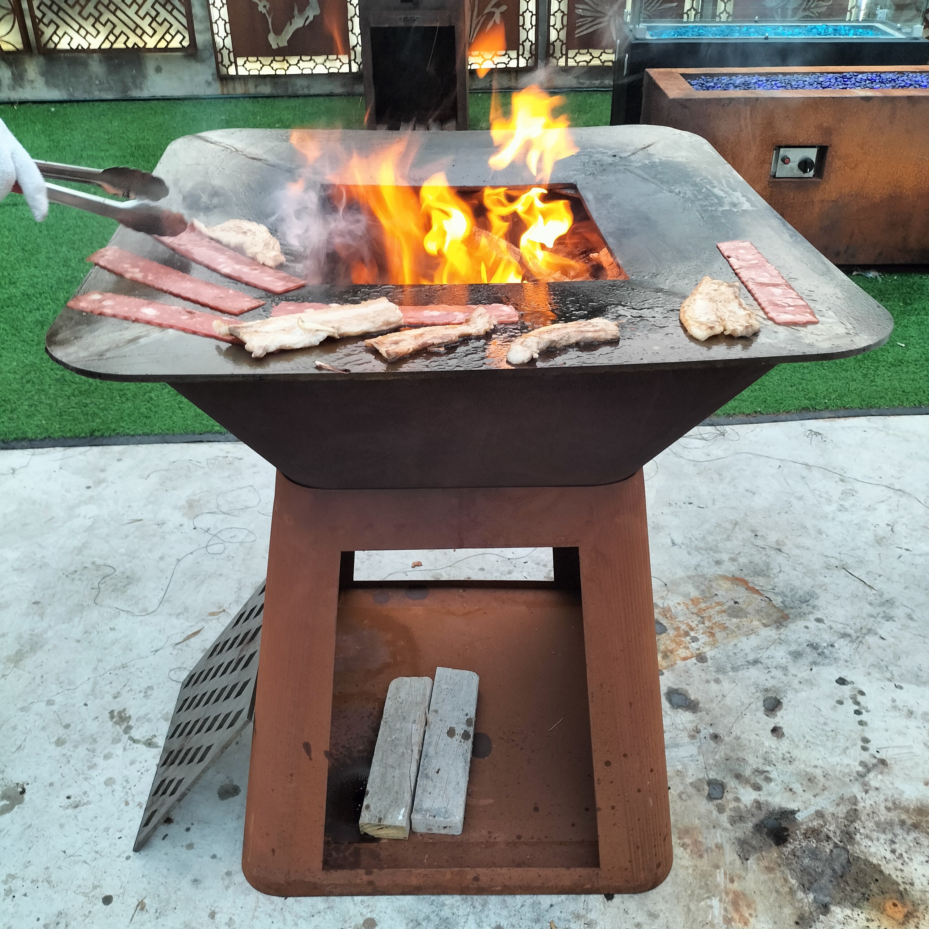Outdoor Kitchen Metal Bbq Grill Garden Backyard Steel Bbq Grill