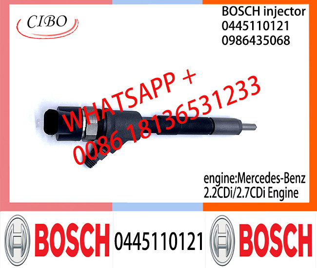 BOSCH Common Rail fuel Injector 0445110121 0986435051 0986435052 A6130700987 0986435067 for Mercedes-Benz 2.2CDi/2.7CDi