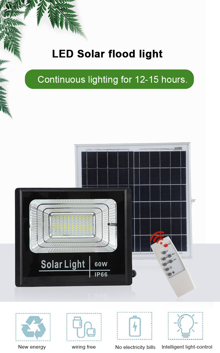 300 Watt IP65 Solar Powered Led Flood Light Outdoor Die-Cast Aluminum Housing