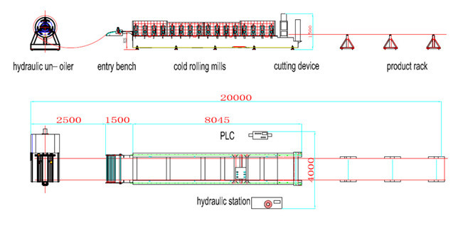 914mm Input Sheet Metal Roll Forming Machines With 75mm Shaft Diameter