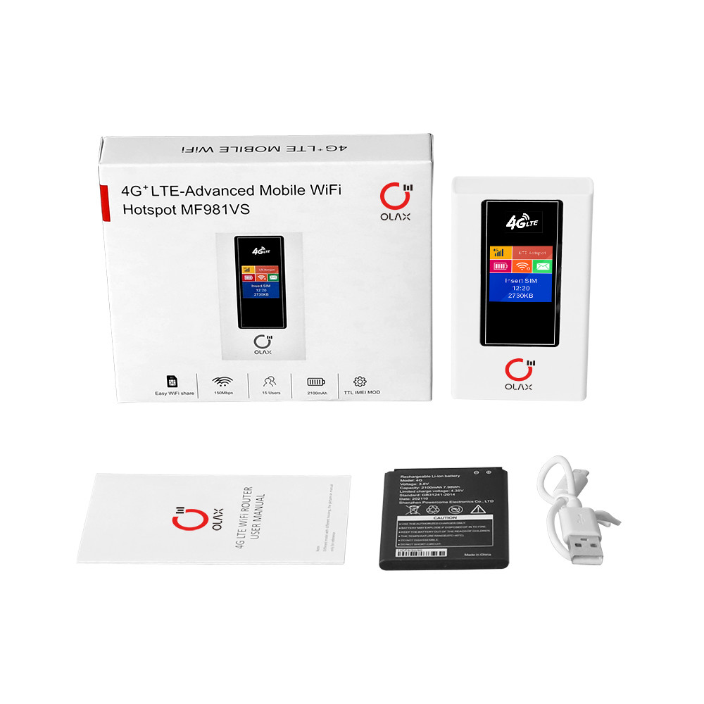 4g Router No-Contract Mobile Hotspot With Sim Slot For Internet OLAX MF981VS