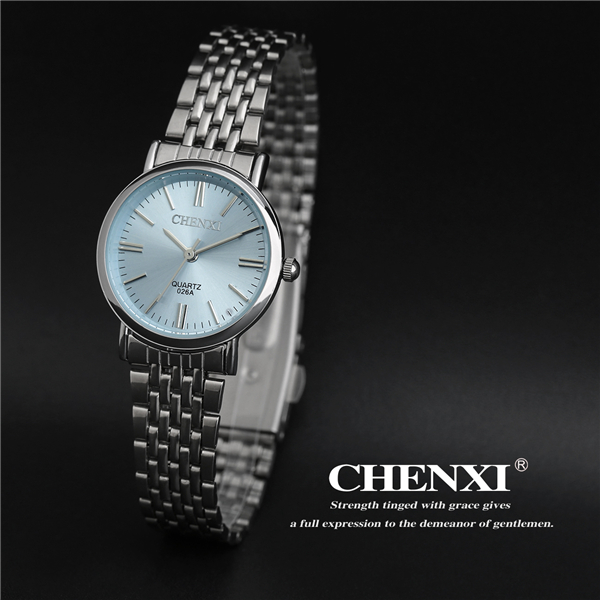 Pink Blue Sapphire Watches Man Unisex Stainless Steel Watch Cute Girl's Watch Japan Quartz