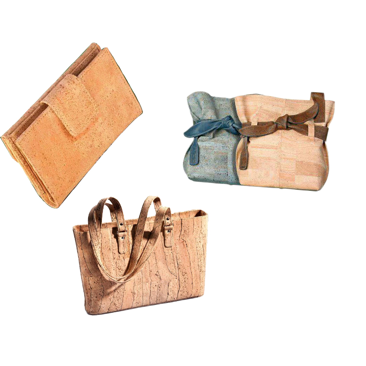 Crease Resistant Cork Leather Fabric Strong Peeling Degree Soft Touching