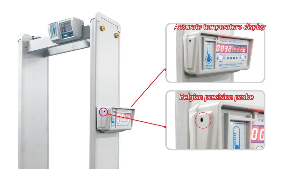 Quick Test Contactless Walk Through Metal Detector With Temperature Sensor