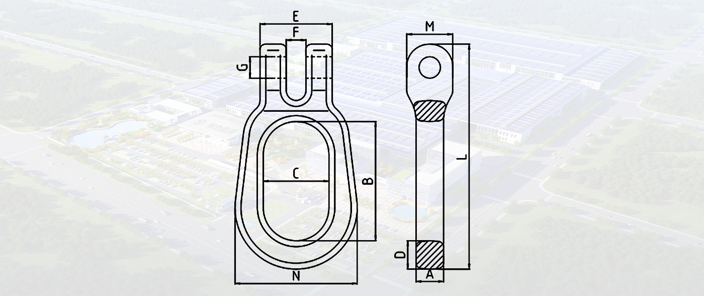 SLR645-G80 CONTAINER LIFTING CLEVIS LINK