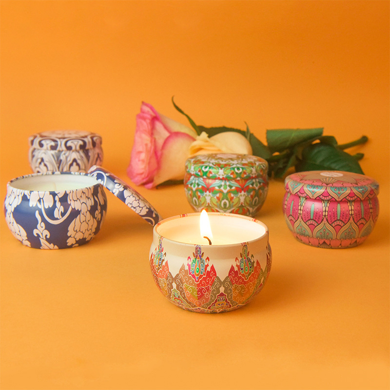 Amber Environmentally Friendly Scented Candles Metalized vanilla Scent