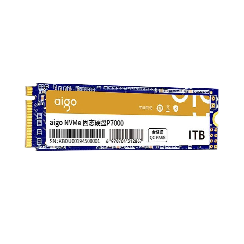 Ai-go P7000 NVMe SSD 1TB M.2 PCIe Metal 5TB HDD Capacity For Desktop Laptop Server PC SATA Expansion Port Bulk Packaged