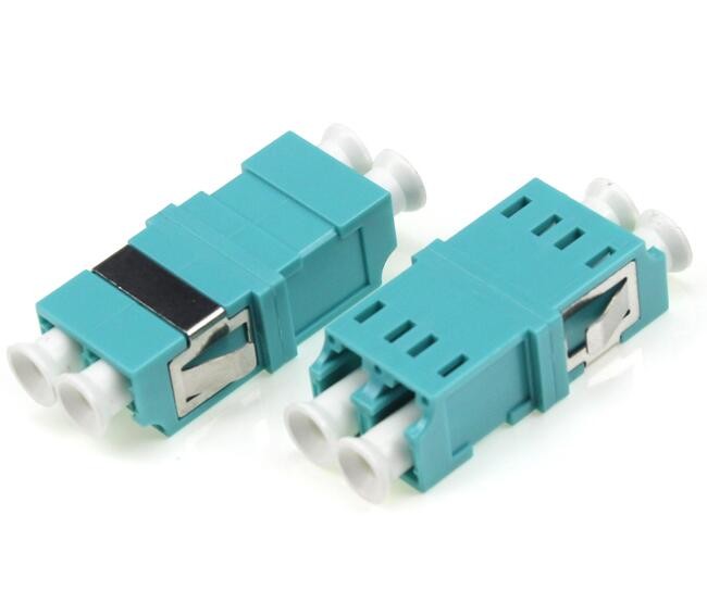 OM3 Fiber Optic Adapters , Lc To Lc Fiber Coupler plastic housing