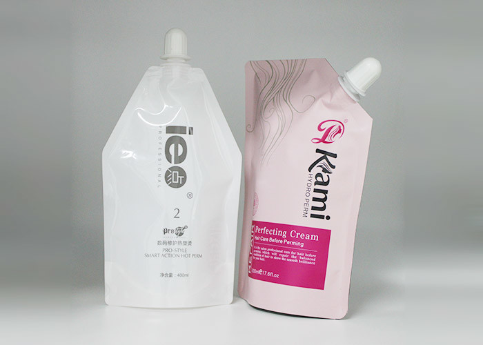 0.5kg Shampoo Liquid Printed Bag Screw Cap / Stand Up Pouch With Spout