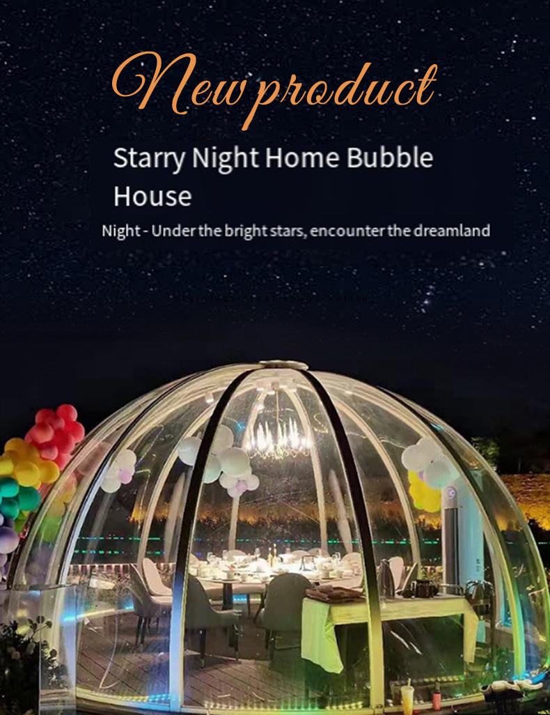 Outdoor camping Spherical star tent Hotel Homestay Room Star Room pc transparent glass house