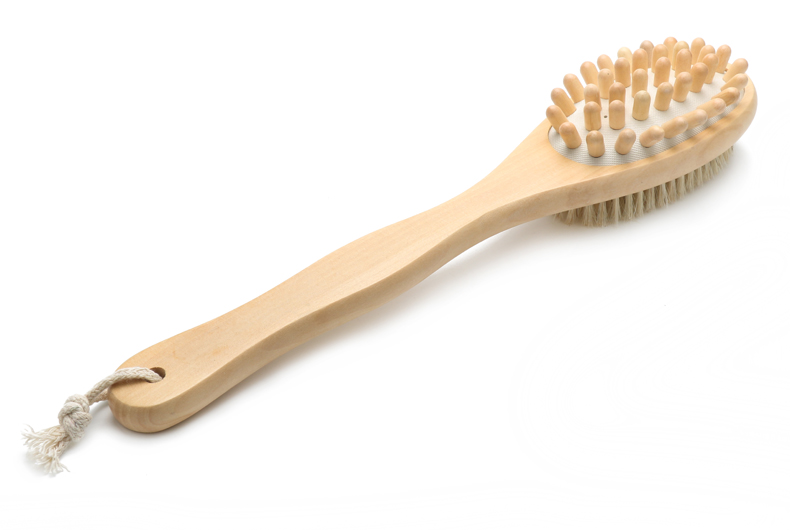 Long Handle Bath Shower Brush Double Sided Dry Remove Cells Spa Massage