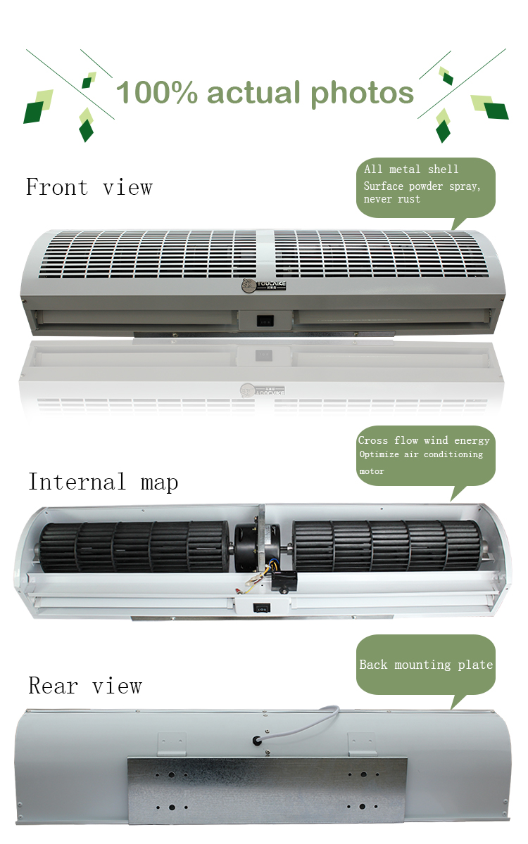 50Hz Frequency and 60dB Noise Industrial Air Curtain for Doors Sold Directly by 2020