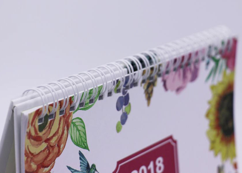 Paper Desk Calendar With Transparent Plastic Cover , 300gsm Business Desk Calendars